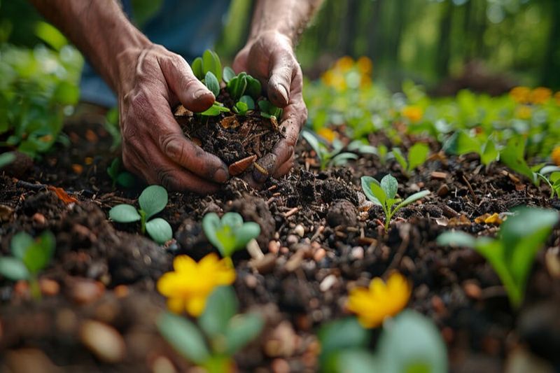 Unmulched Garden Beds