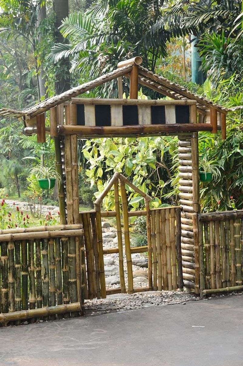 Japanese-Inspired Bamboo Arbor Gateway