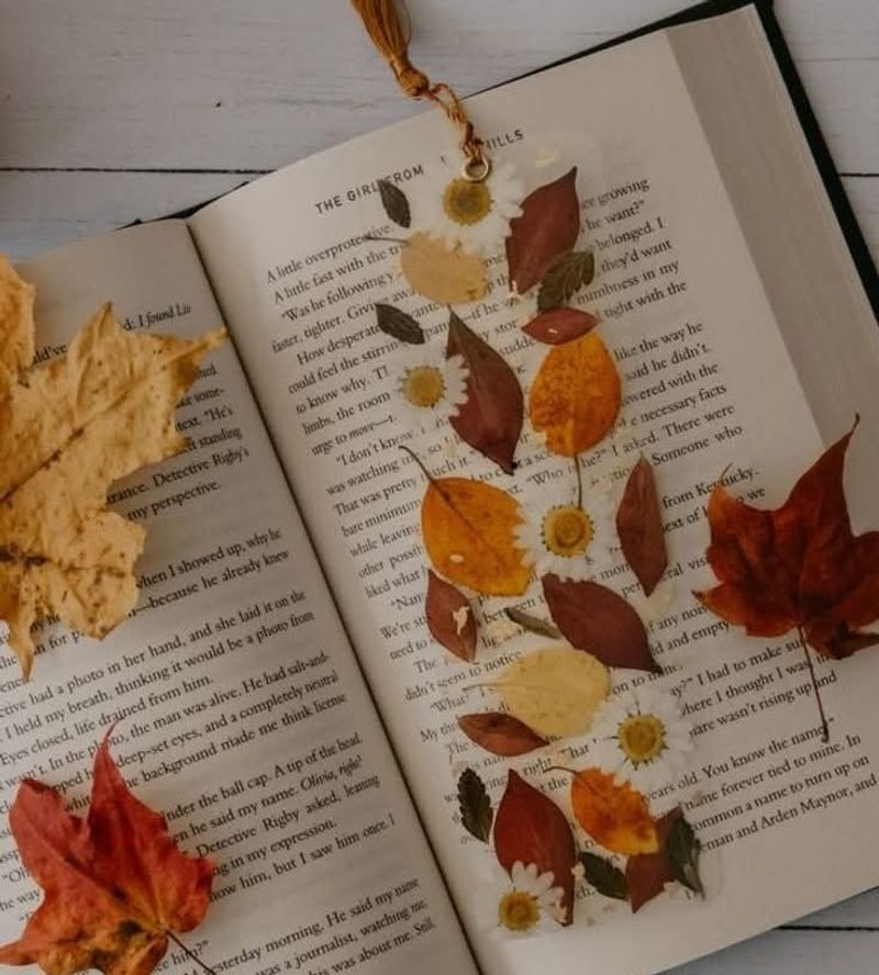 Press Leaves Between Heavy Books