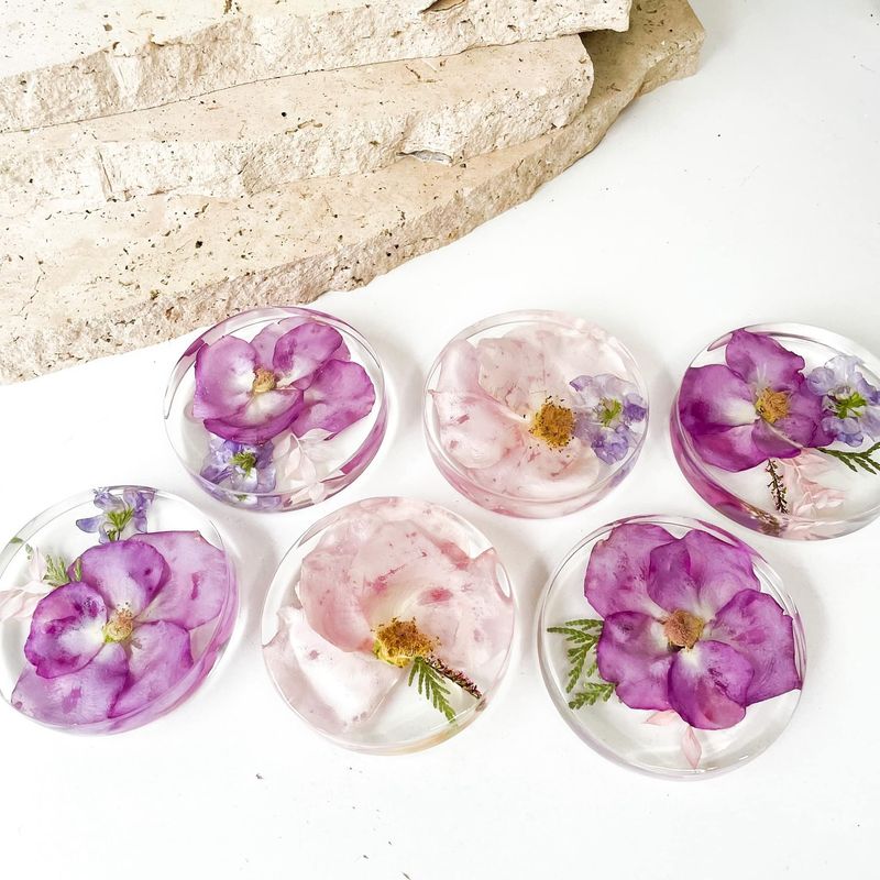 Ice Resin Jewelry With Tiny Blossoms