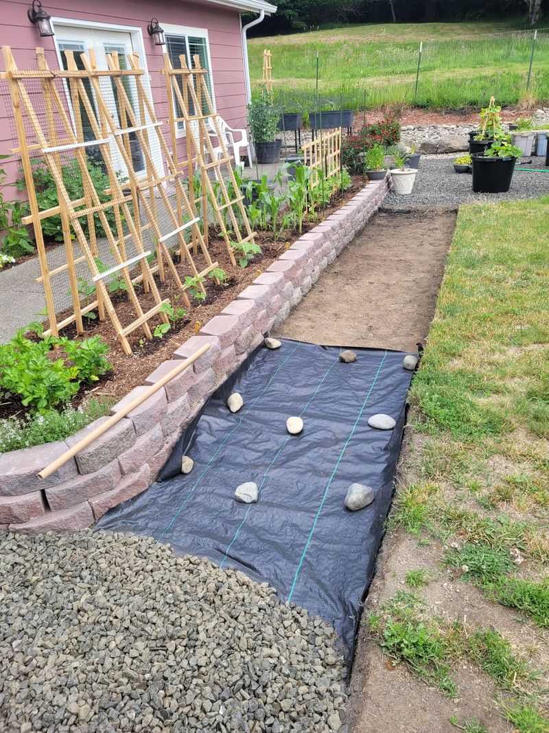 Install Landscape Fabric As A Barrier
