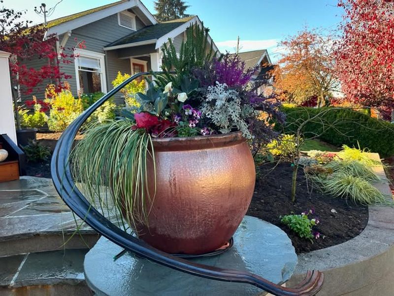 Copper-Toned Rock Garden Display