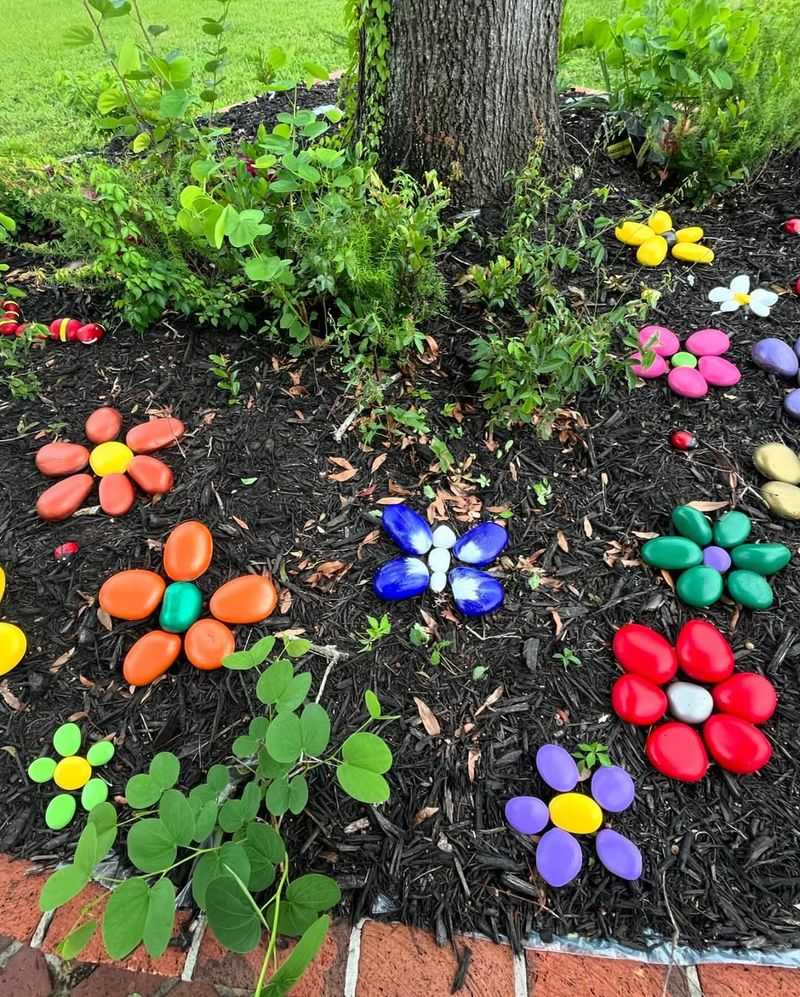 Decorative Rock Gardens with Painted Stones