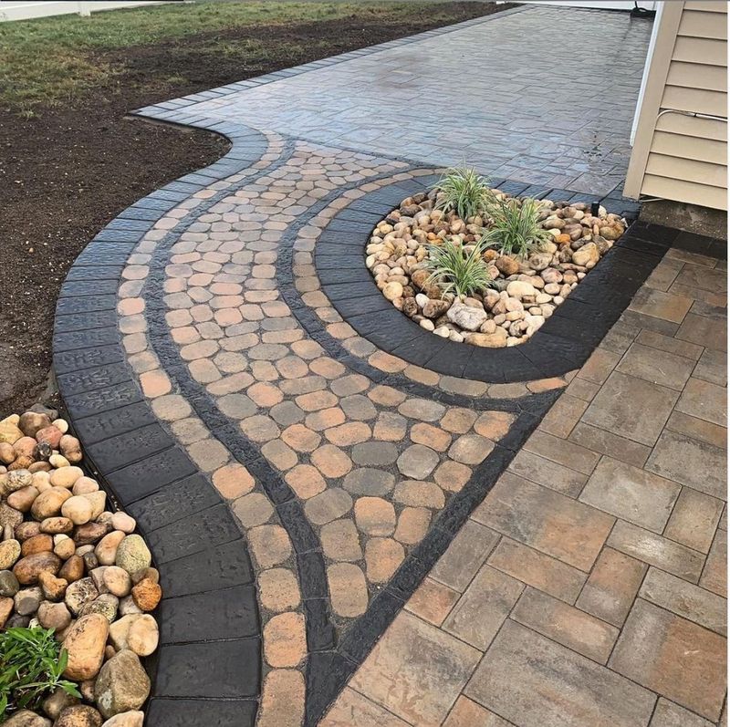 River Rock Drainage Paths