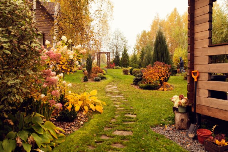 wisconsin garden in fall