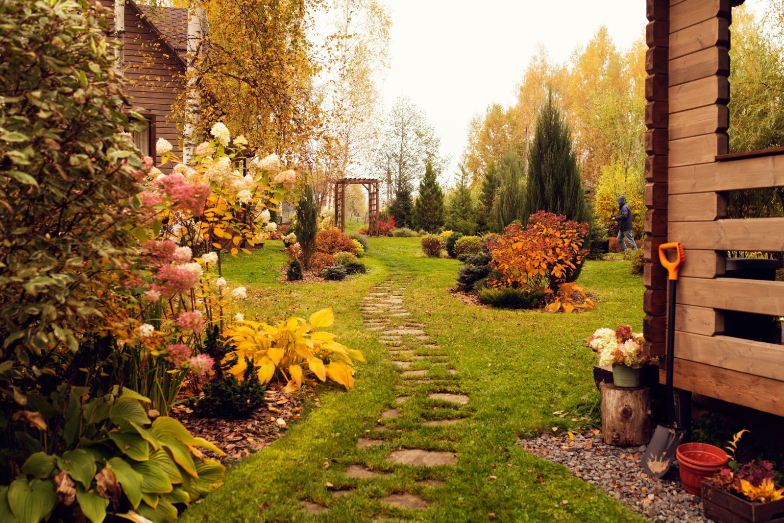 wisconsin garden in fall