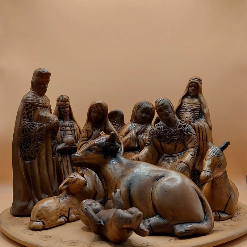 Religious Nativity Scenes Over Certain Sizes