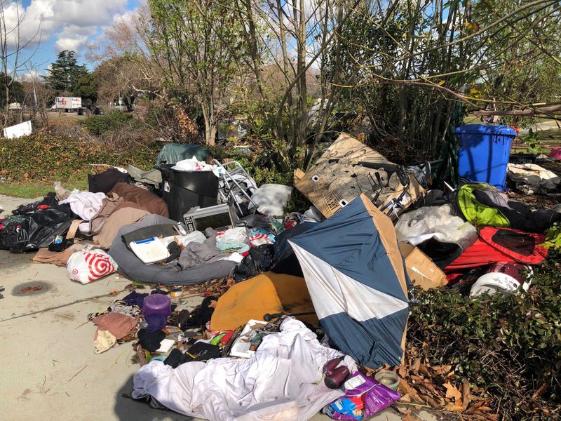 Visible Trash And Debris Piles