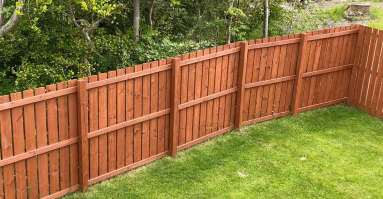 wooden panel fence