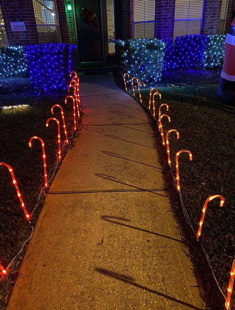 Candy Cane Pathway Markers