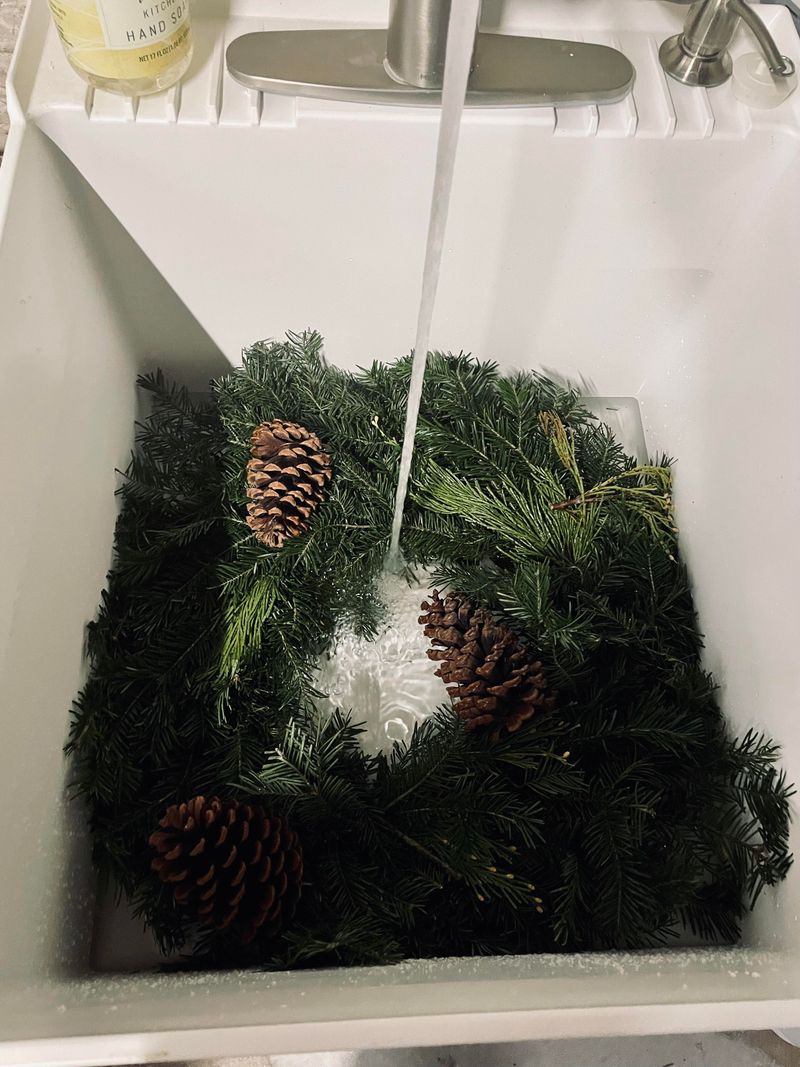Give Your Garland A Long Soak Before You Hang It