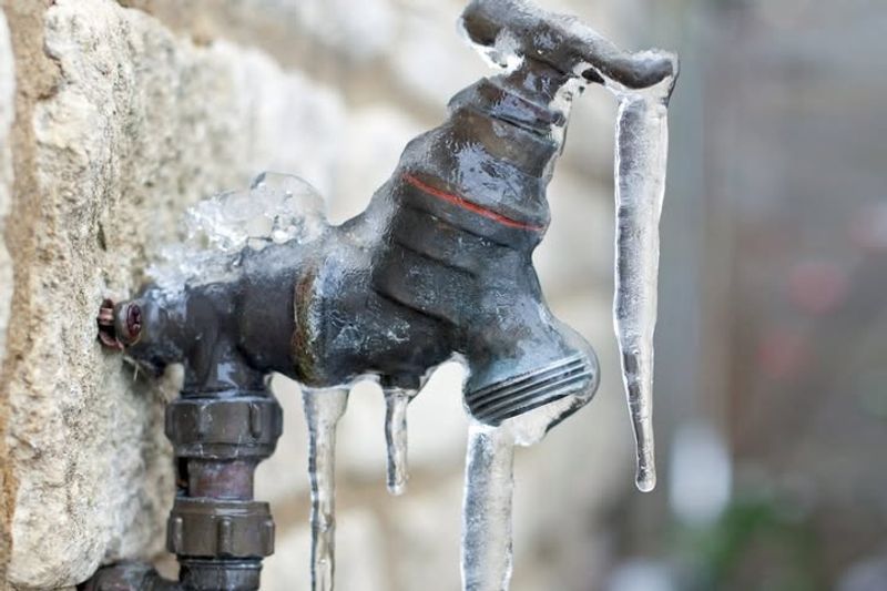 Frozen Water Expands And Bursts Hoses