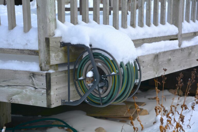 hose covered in snow