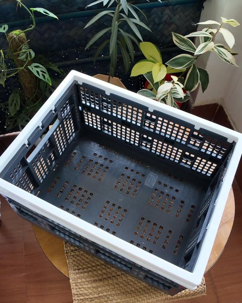 Line Your Crate With Landscape Fabric