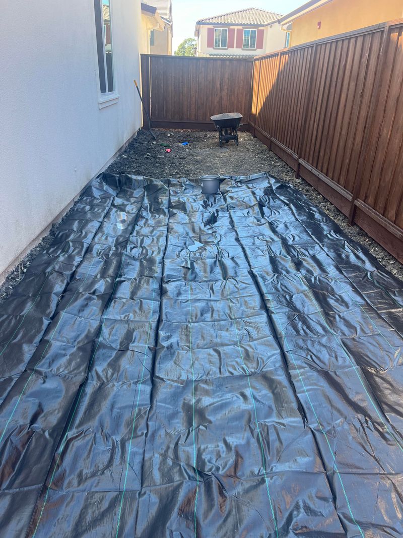 Install Landscape Fabric Underneath