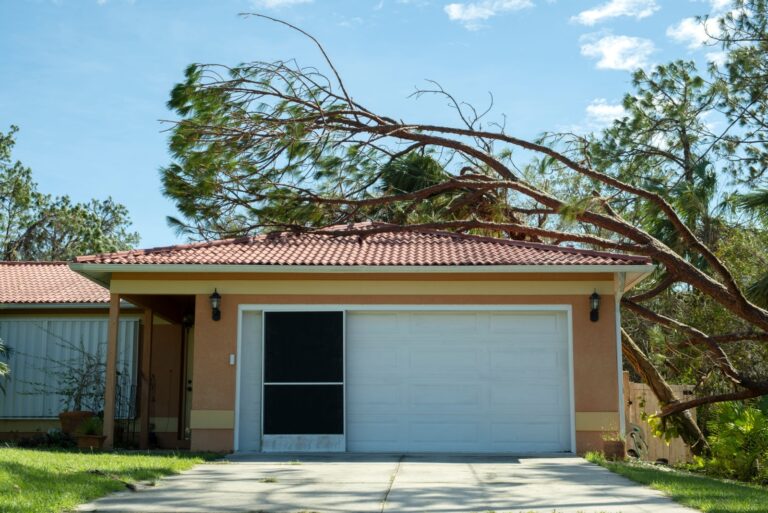 damage to a house roof