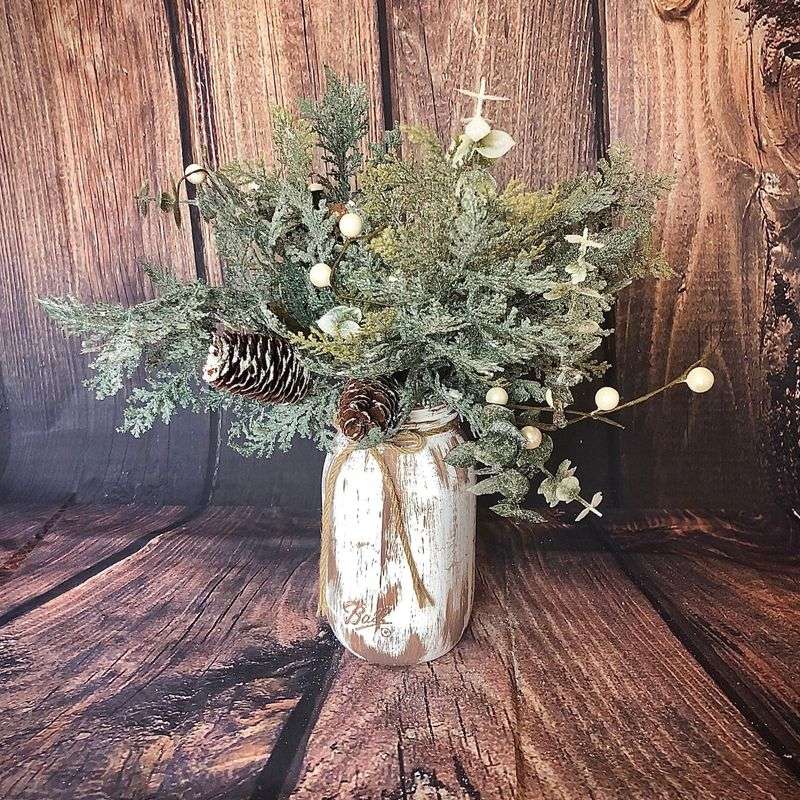 1. Mason Jar Arrangements