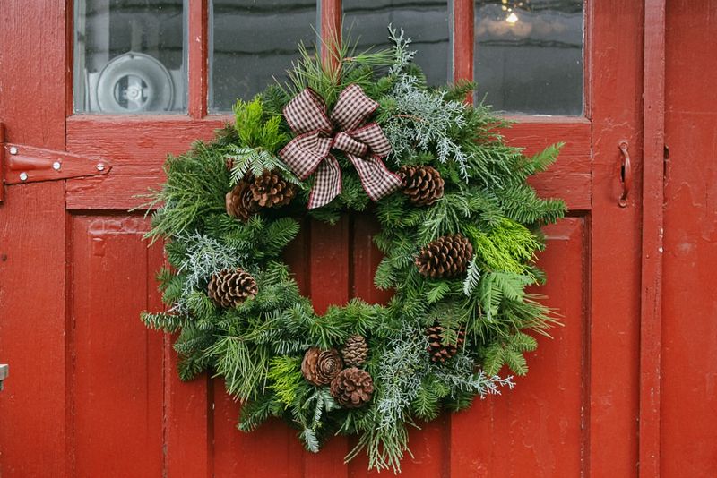 Wreaths Made from Local Evergreens