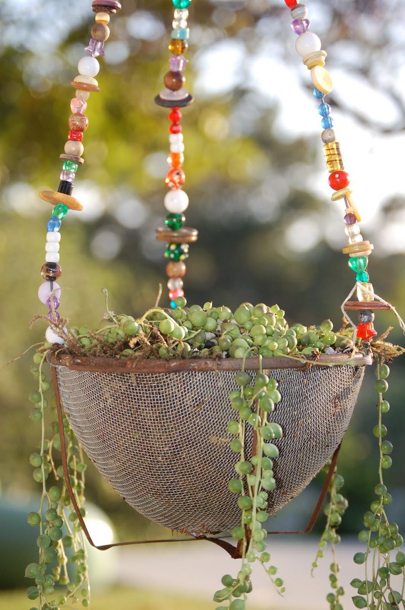 Colanders And Strainers As Hanging Baskets