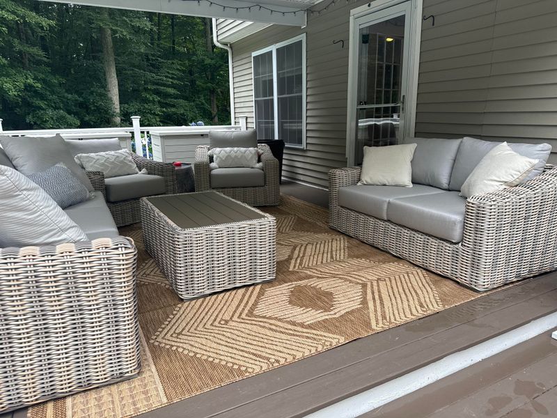 Add Comfortable Textiles And Outdoor Rugs