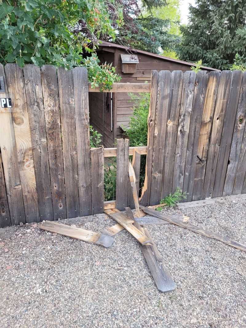 Bent Or Broken Fence Sections