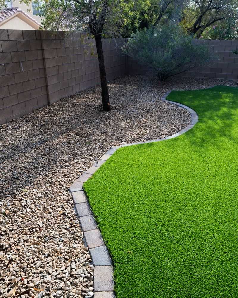 Artificial Turf With Desert Borders