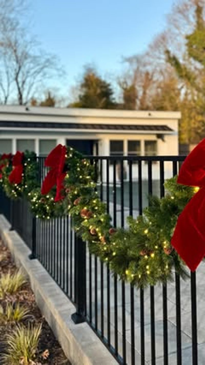 Cedar Swags On Gates And Garden Entrances