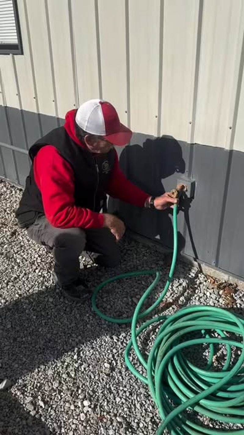 Disconnect And Drain Garden Hoses