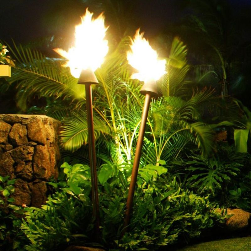 Traditional Tiki Torches and Fire Features