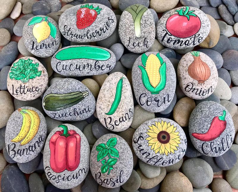 Painted Rock Garden Markers