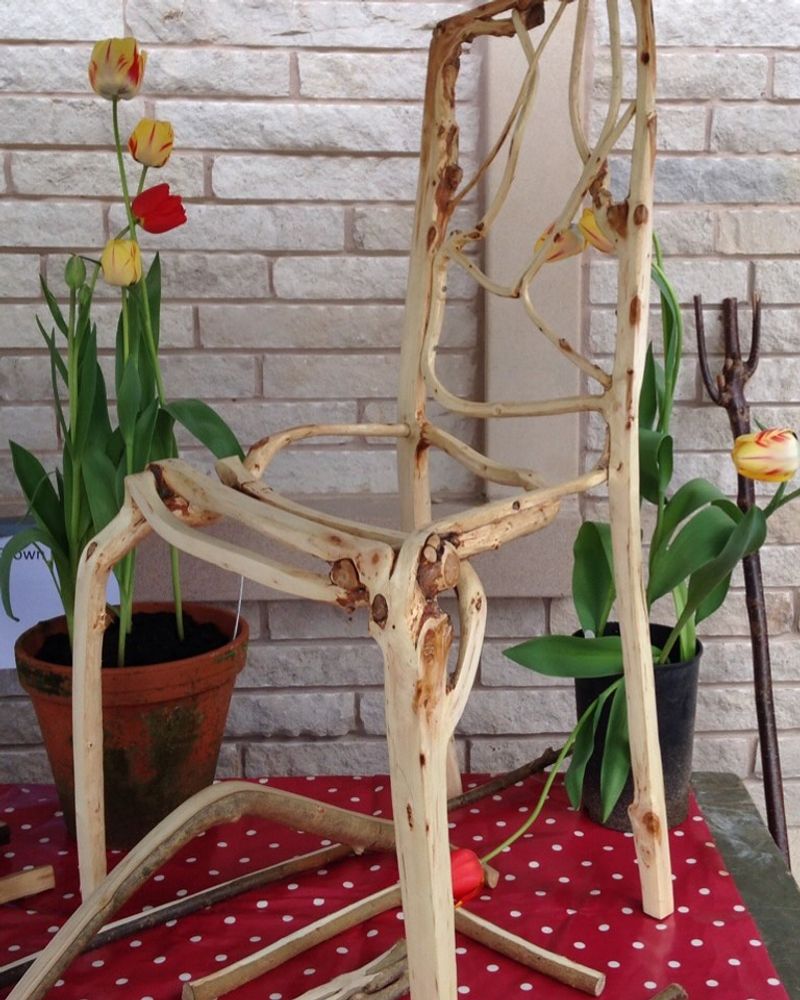 Vintage Chairs Become Planter Holders