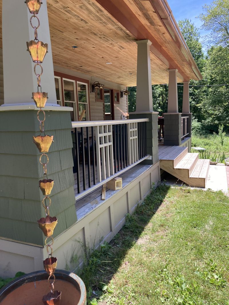 Copper Cup Cascades With Native Stone Basins