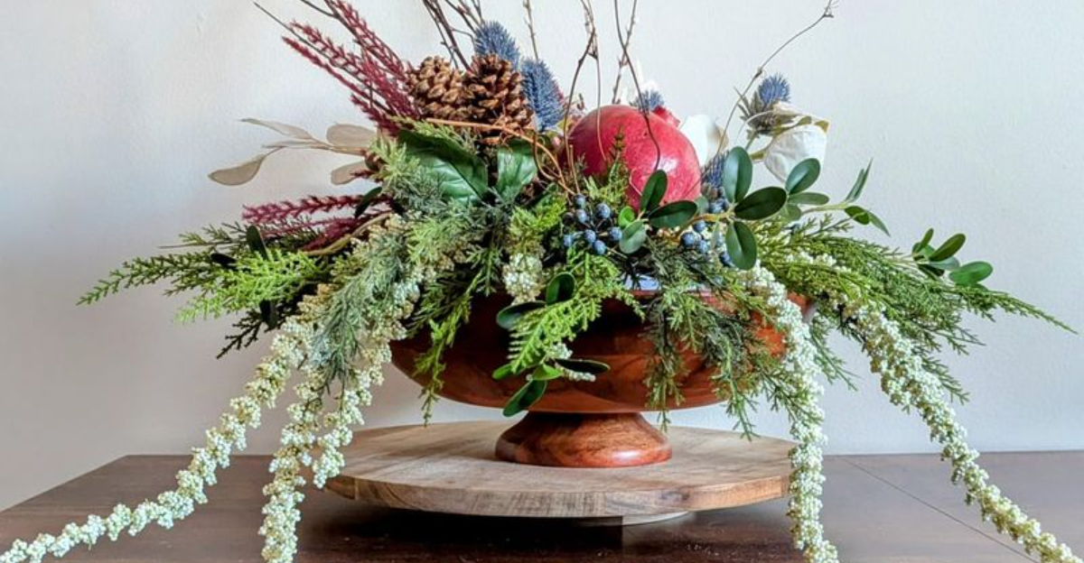 How Virginia Homeowners Are Using Backyard Branches To Create Stunning Christmas Centerpieces