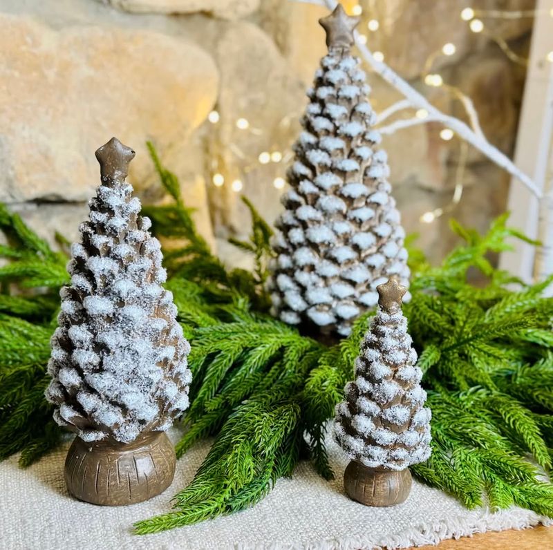 Frosted Pinecone Ornaments