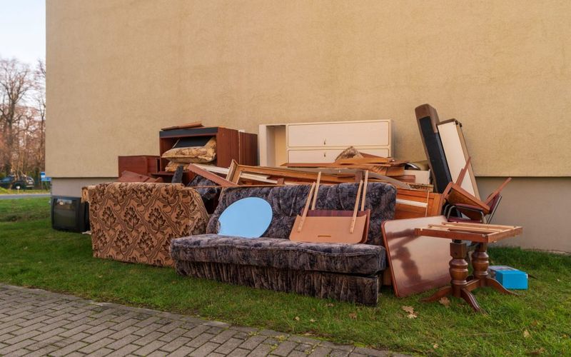 Old Furniture And Rubbish In Your Front Garden