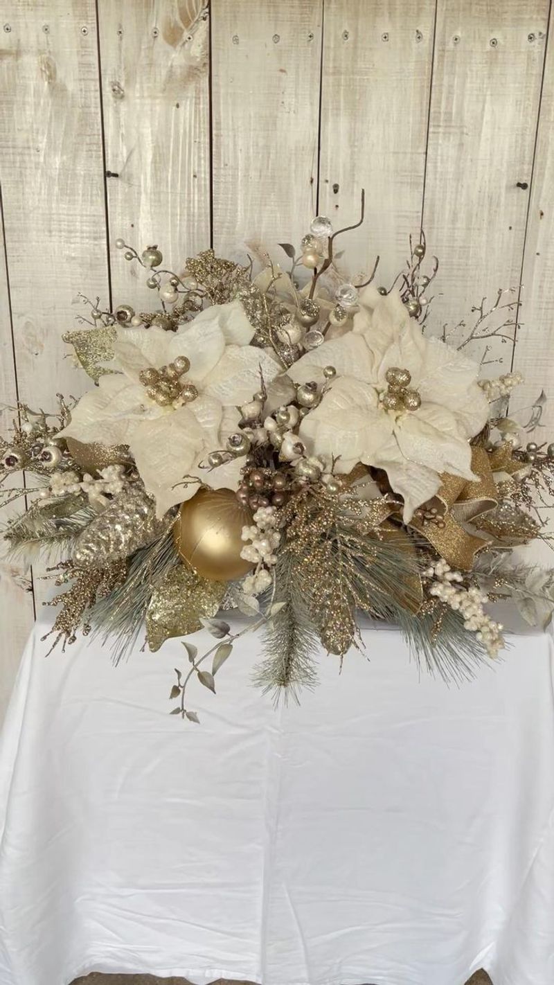 Creamy Ivory Poinsettias