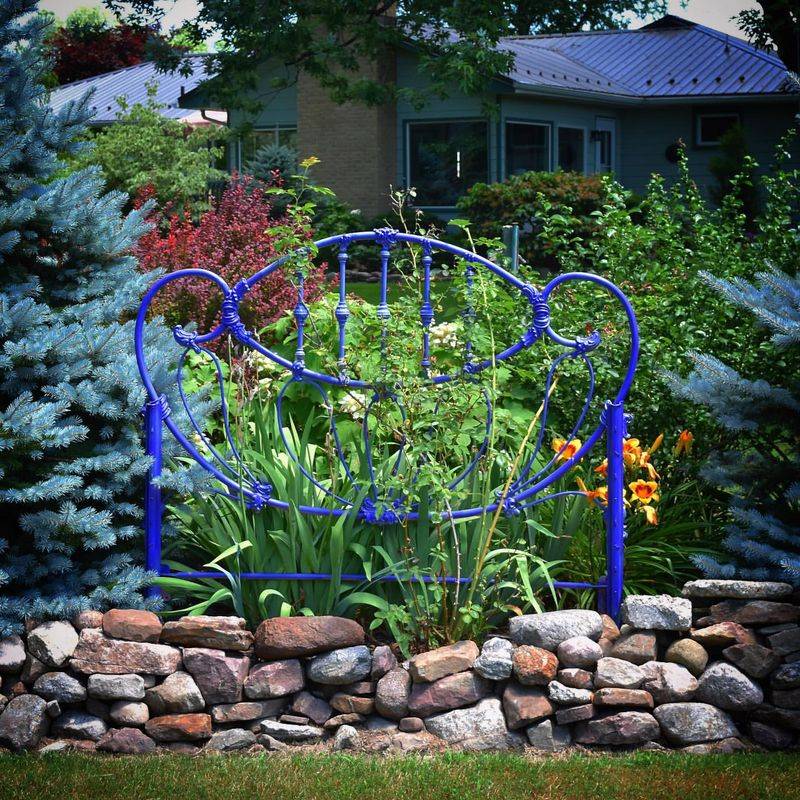 Headboards Repurposed As Garden Trellises