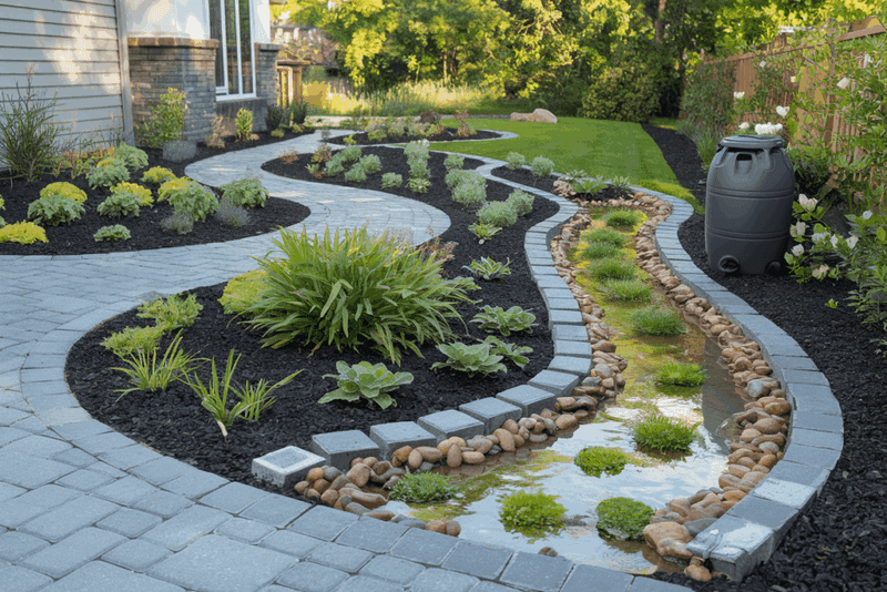 Decorative Gravel Or Landscaping That Blocks Stormwater Flow