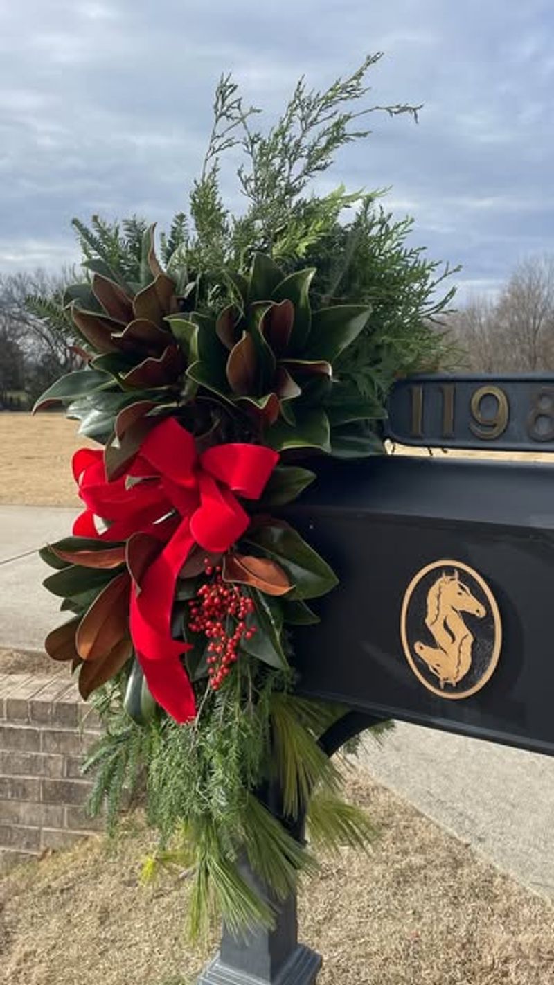 Wreaths On Mailboxes Or Driveway Gates