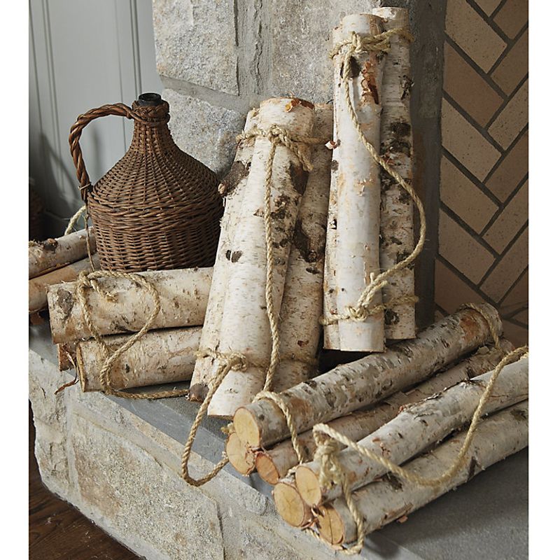 Birch Logs And Natural Wood Accents