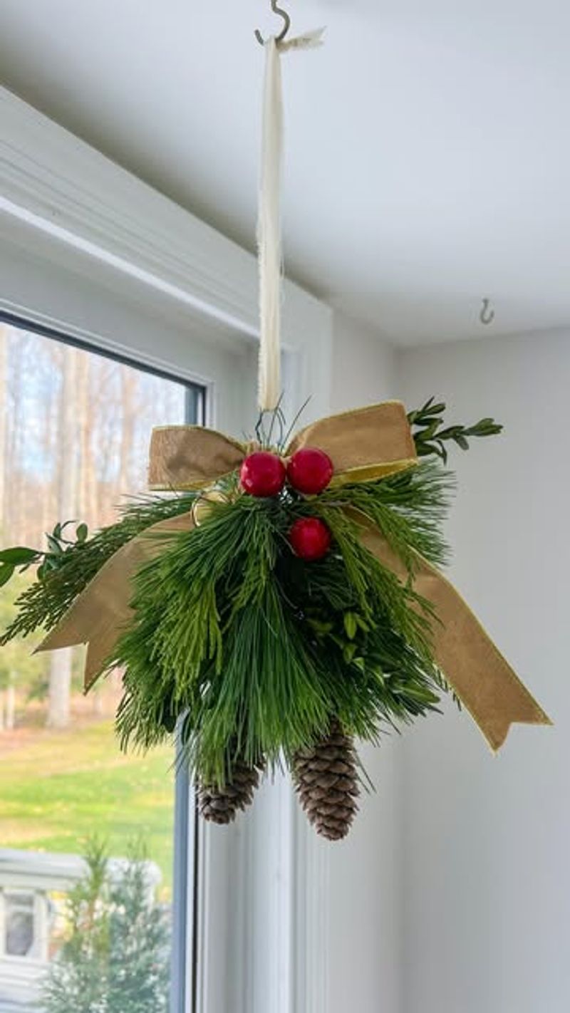 Pinecone Kissing Ball Decorations