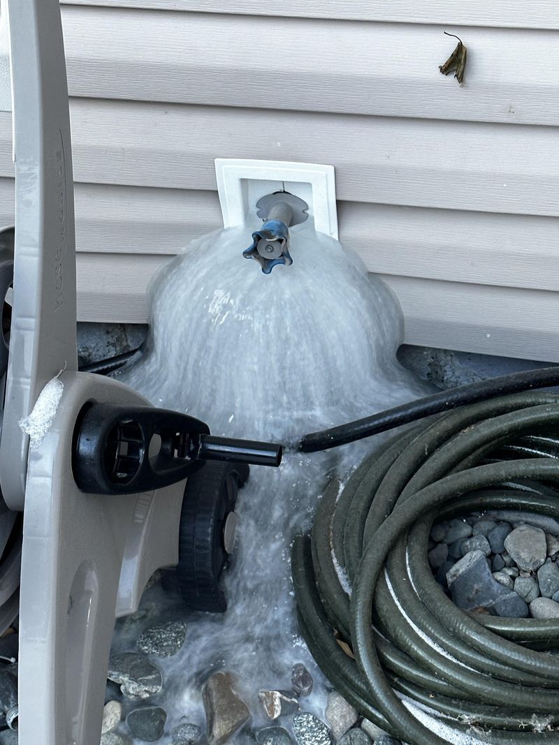 Forgetting to Disconnect and Drain Outdoor Hoses