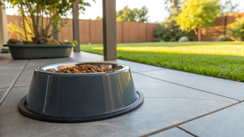 Disturbed Pet Food Bowls Left Outside