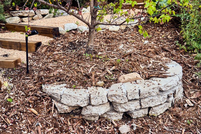 Disturbed Mulch And Dug-Up Garden Spots