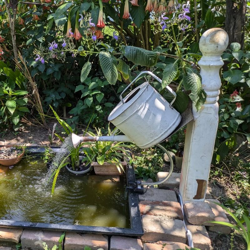 Vintage Watering Can Fountain