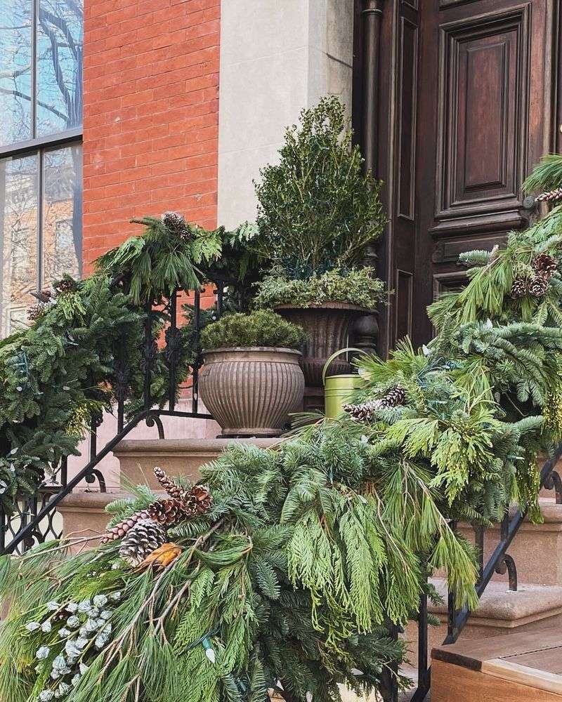 Creating Layered Evergreen Garlands For Fences And Railings