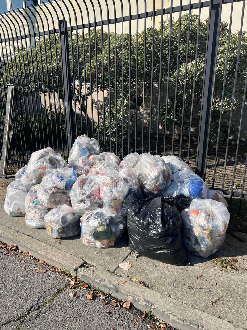 Open Trash Or Garbage Bags