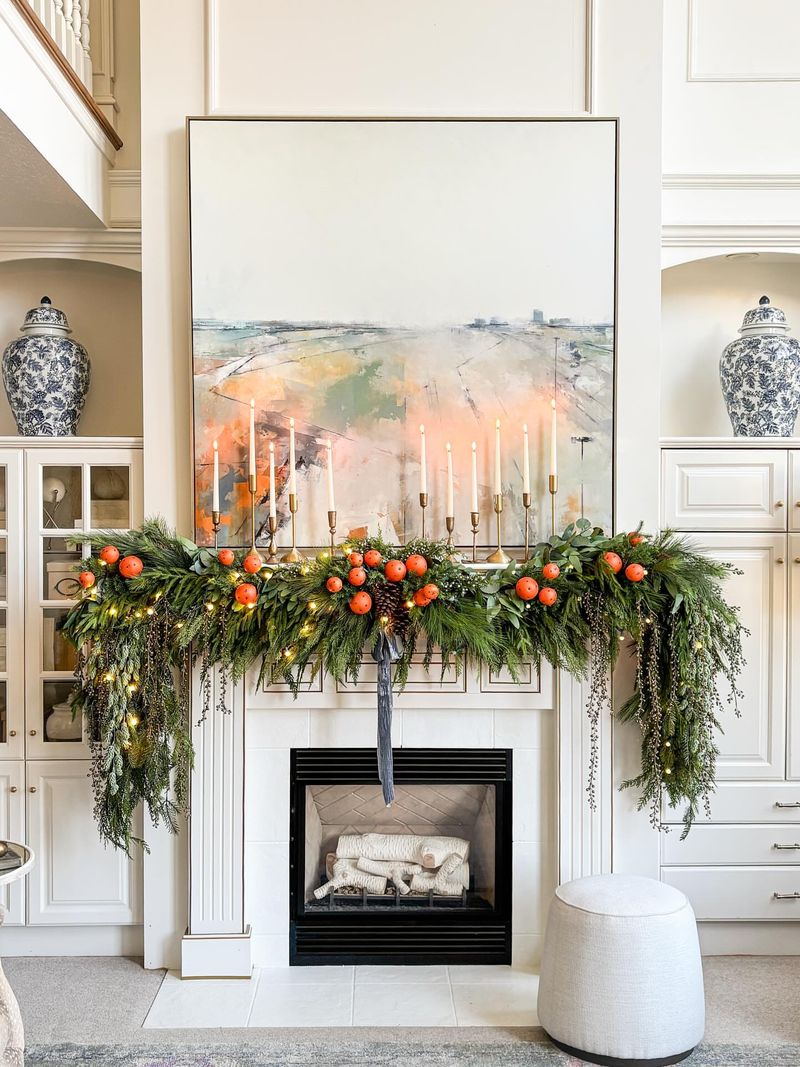 Layering Candles Among Dried Florals Safely