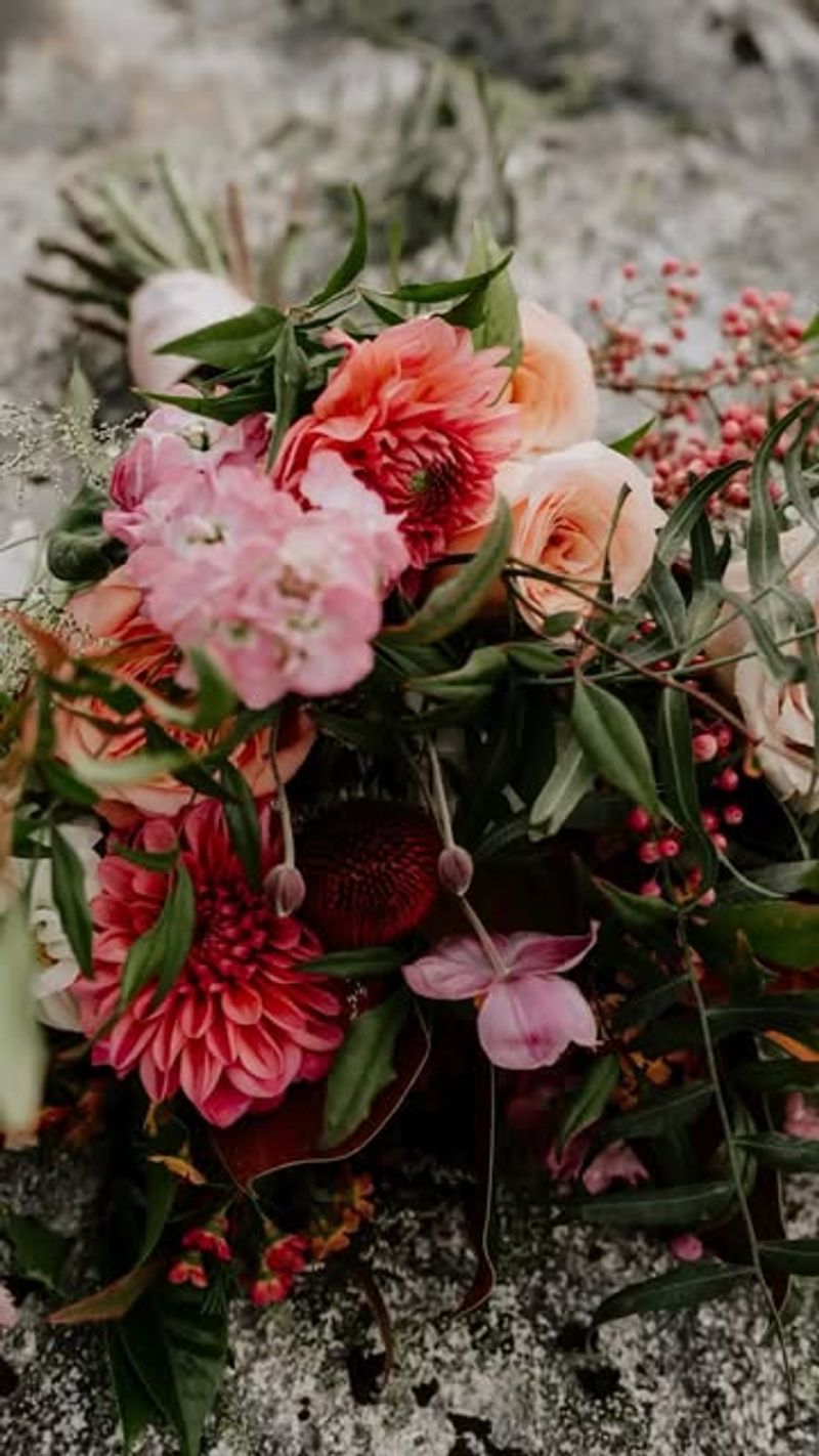 Spraying Dried Flowers With Clear Sealant