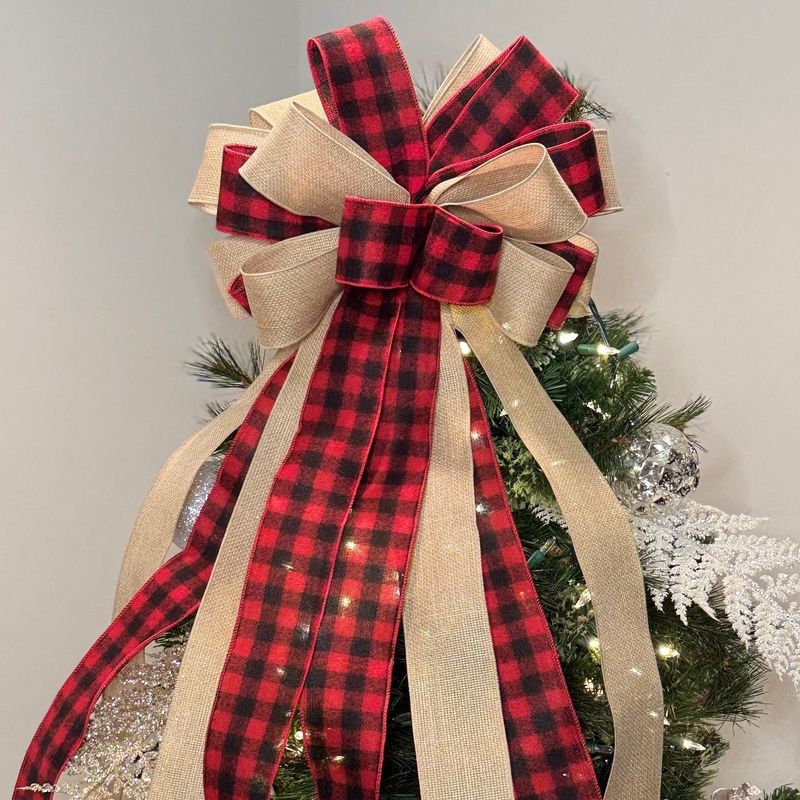Seasonal Bows Using Burlap Or Plaid Ribbon